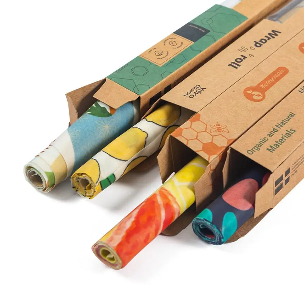 Emballages alimentaires réutilisables et écologiques a la cire d'abeille Bee Wrap