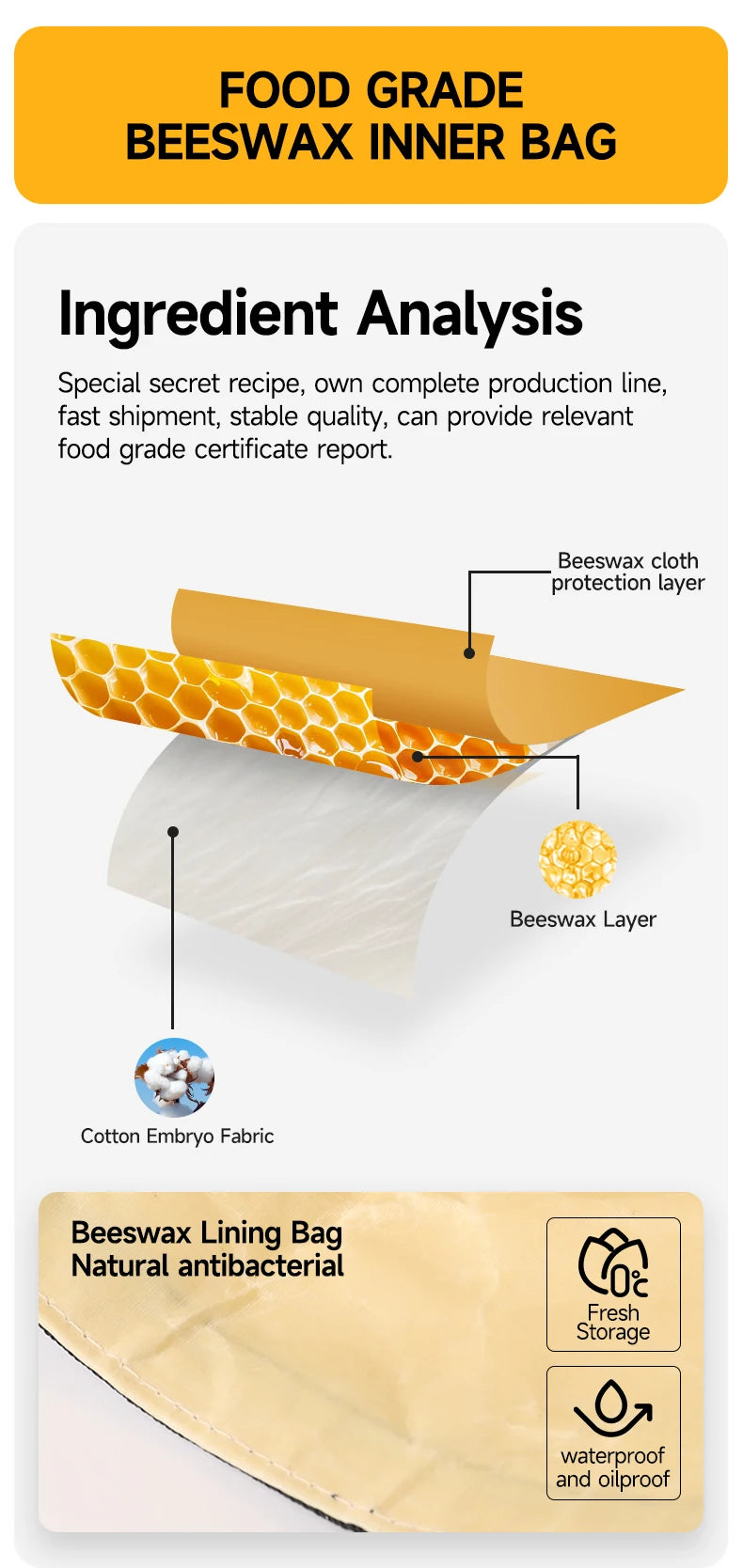 Sac de conservation alimentaire réutilisable