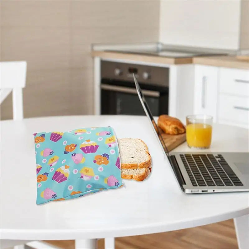 Sacs à goûter en tissu-Réutilisables, écologiques a la cire d'abaille