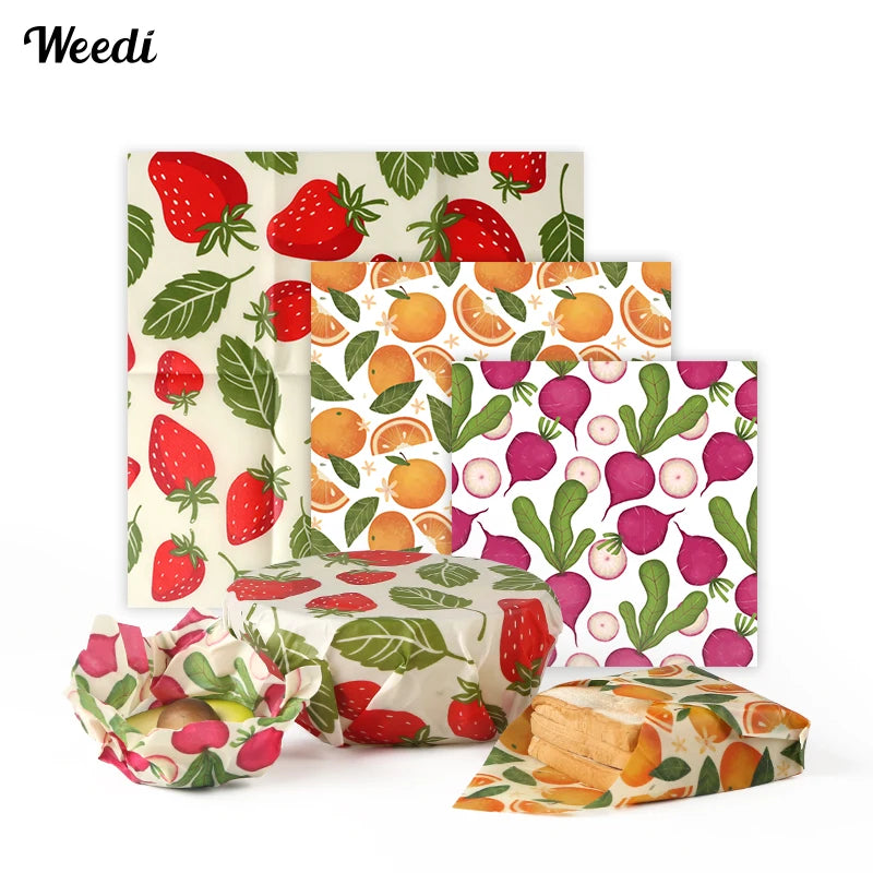 Emballages alimentaires réutilisables et écologiques a la cire d'abeille